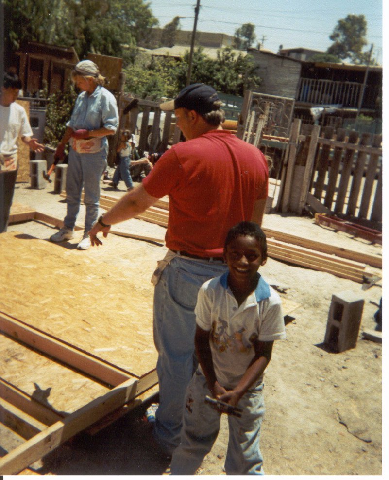 Mexican kid with hammer